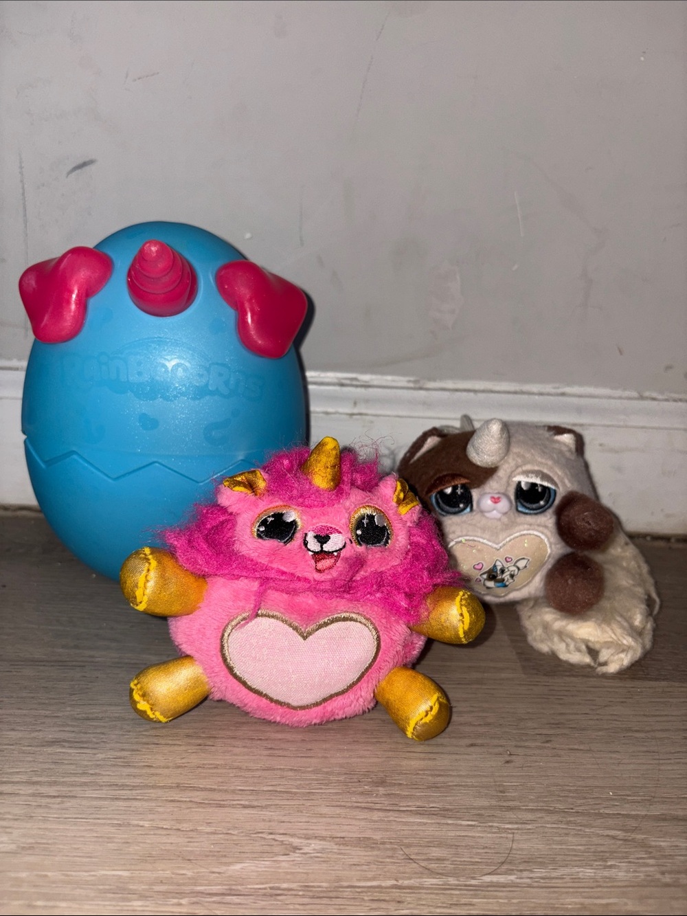 Rainbocorns Plush Pink & Gold Heart-Faced Small Kids Toy